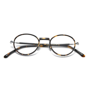 Latest Custom Logo Optical <b>Eyeglasses</b> Round Fashion Blue Light Blocking Computer Glasses Titanium Optical - Product Image 2