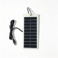 Panel Solar Tipo C/USB de 1.5W 5V para Cámaras de Seguridad Exteriores Inalámbricas, Timbre y Dispositivos de Bajo Voltaje