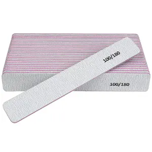 Yihuale Nail File Professionale Riutilizzabile 100/180 Grit Doppio Lati Lavabile Lima per Unghie Manicure Strumenti per Poli Estensione Del Chiodo Del Gel