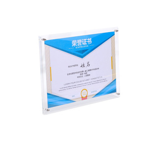Yz Wall Mounted Acrylic <b>Photo</b> <b>Frame</b> 8 10 Inch A4 Size Certificate Display Home Decor Easy Change Content - Product Image 5