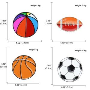 Bonito broche deportivo, insignia de Pin, fútbol, baloncesto, bádminton, tenis de mesa, técnica de esmalte suave para accesorios de bolsa de ropa - Product Image 4