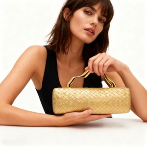 Factory Direct Bulk OEM Woven PU Leather Laser Logo Custom Handle Commercial Wholesale Women's Evening <b>Bags</b> - Product Image 1