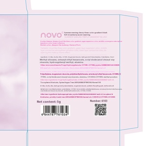 NOVO maquillaje coreano tres colores degradado rubor multiusos 5g rubor en polvo blanco desnudo miel melocotón colores rubor Etiqueta Privada - Product Image 6