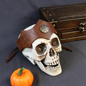 Fascia per la Testa in Finta Pelle Stile Vichingo Medievale, Nodo Celtico Regolabile in PU, Accessorio per Cosplay LARP e Costumi Rinascimentali - Product Image 4