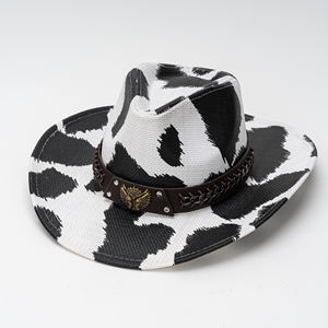 หมวกคาวบอยทรงม้วนลายวัว ขายส่ง ทรงแข็ง ใหม่ สำหรับฤดูร้อน ใส่ได้ทั้งชายและหญิง ป้องกันแสงแดด เหมาะสำห<span class=keywords><strong>รับ</strong></span>ชายหาด สไตล์คาวบอยตะวันตก หมวกฟาง - Product Image 1