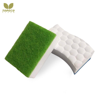 Topeco Blanc Magique Nano Mélamine Éponge Mousse Emballage Personnalisé Mélamine Éponge Gomme Éponge Mélamine Comprimée