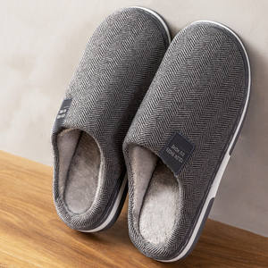 <span class=keywords><strong>Chaussons</strong></span> d'intérieur et d'extérieur en coton douillet pour hommes et femmes, avec semelle épaisse antidérapante, pour l'automne et l'hiver - Product Image 3
