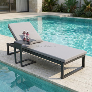 Tumbona de Exterior <span class=keywords><strong>con</strong></span> Estructura de Aluminio y Respaldo Ajustable para <span class=keywords><strong>Piscina</strong></span>, Playa, Hotel, Tumbona Moderna al por Mayor <span class=keywords><strong>con</strong></span> Cojín - Product Image 1