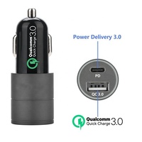 Chargeur de voiture électrique de haute qualité 38W PD QC3.0 double port de charge rapide ignifuge