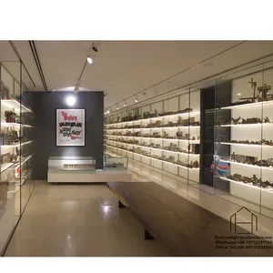 Vitrina de exhibición de museo de gama alta personalizada para exhibición de museo Vitrina de museo de madera y metal