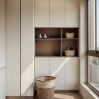 Clóset Moderno de Lujo con Puertas Corredizas de Vidrio, Estanterías Modulares, Armario Personalizable para Dormitorios y Villas de Alta Gama