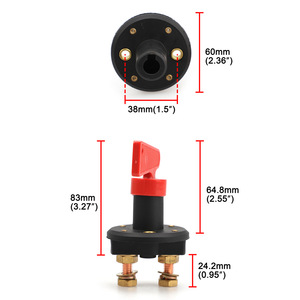 Universal <b>12V</b> Battery Disconnect <b>Switch</b> For Automotive Truck Marine Vehicles YC101583 Solenoid Type - Product Image 4