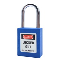 Cadenas de sécurité fiable 38 mm LOTO avec anse en acier, cylindre en laiton, anti-effraction, anti-perçage, sécurisé