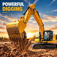 Excavator Bekas Berkualitas Premium, Terlaris, Berkualitas Tinggi, Besar, Tipe Backhoe Crawler Digger