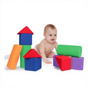 4 Kinds of Shapes Colorful Stacking <b>Block</b> Sets for Kids, <b>Soft</b> Throwing Toys Toddler Foam <b>Building</b> <b>Blocks</b> - Product Image 1