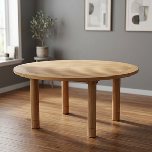 Table à manger en bois massif écologique, imperméable, quatre pieds, design scandinave moderne, stable, meubles de salle à manger assemblés - Product Image 2