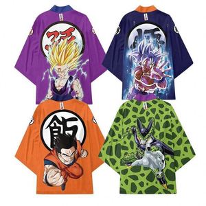 ชุดคอสเพลย์อนิเมะ 18 แบบ คิโมโน ยูนิเซ็กซ์ DBZ ดราก้อนบอล ซุนโกคู เวเจต้า เวเจต้า ฮาโอริ ชุดคอสเพลย์ญี่ปุ่น เสื้อยืดอนิเมะฤดูร้อนสำหรับฮาโลวีน - Product Image 1