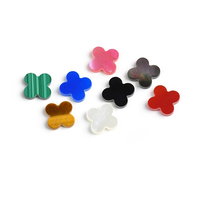 Promotion Dubaï : Trèfle en zircon lourd 13x13mm, Pierre de nacre rose naturelle en forme de trèfle, MOP naturel de haute qualité