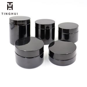 ขวดพลาสติกสีดำทรงกลมพร้อมฝาปิด PET สำหรับใส่เครื่องสำอางแบบพกพา  ลดราคา - Product Image 2