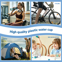 Botella de Agua Deportiva Premium de Tritán, Libre de BPA, Transparente, Ecológica, con Pajita e Infusor de Té, Cordón para Colgar, Ideal para Natación y Running