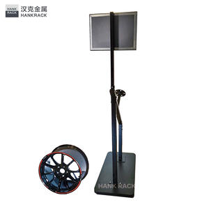 Showroom pameran Hub roda mobil logam Display rotasi berdiri dan alas Display Hub roda untuk promosi - Product Image 4