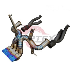 ท่อไอเสีย Vortex Titanium Catback พร้อมท่อดาวน์ไปป์เคลือบเซรามิกสำหรับรถยนต์ Lamborghini Aventador LP700-4 6.5L V12 ปี 2011-2016 - Product Image 2