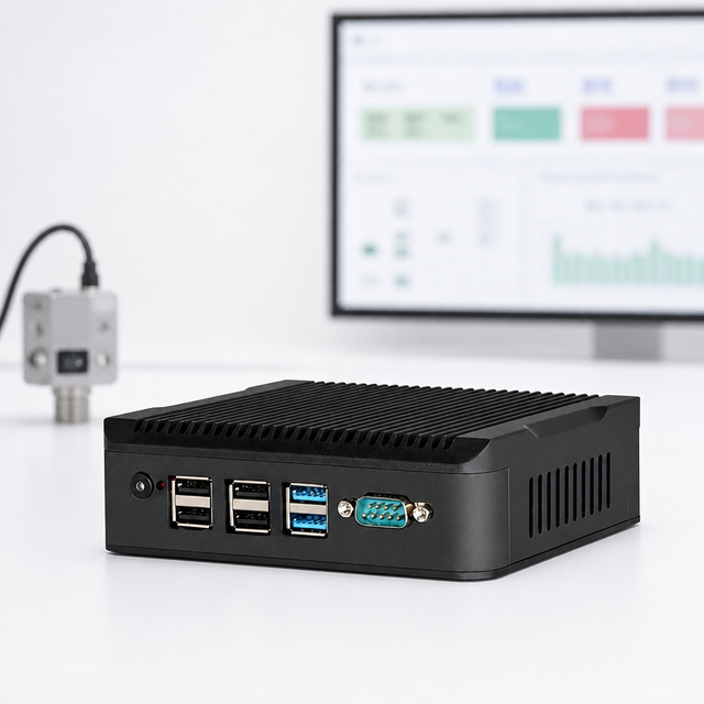 Low-Power Fanless Industrial PC Reliable Intel N5095 Processor Featuring Dual Ethernet Dual Serial Ports Windows/Linux Mini Pc