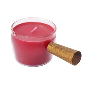 Bougie à l'huile de massage, pot en verre transparent, bec verseur, poignée en <span class=keywords><strong>bois</strong></span>, étiquette privée, logo personnalisé, spa, relaxation corporelle, Saint-Valentin, Diwali - Product Image 5