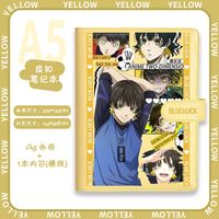 Carnet A5 en cuir avec boucle, motif Isagi Yoichi Blue Lock, ligné, à feuilles mobiles, pour écriture et loisirs créatifs, thème Anime