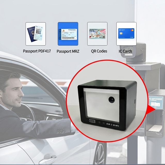 LONVILL 1D 2D Barcode Module Electronic and Paper Passport PDF417 MRZ Card QR Code Reading Embedded Parking Passport Scanner