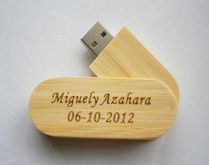 Nouvelle clé USB 2.0 <span class=keywords><strong>en</strong></span> bois avec logo personnalisé, 64 Go/128 Go, prix d'usine, cadeaux promotionnels, pivotante, cryptée, garantie de 3 ans, gratuite - Product Image 2