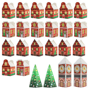 <span class=keywords><strong>Calendrier</strong></span> <span class=keywords><strong>de</strong></span> Noë<span class=keywords><strong>l</strong></span> Compte à rebours <span class=keywords><strong>Maison</strong></span> <span class=keywords><strong>de</strong></span> <span class=keywords><strong>l</strong></span>'<span class=keywords><strong>Avent</strong></span> Forme Bonbons Traiter Cookie Boîtes en papier Xmas Party Fvour Emballage cadeau Boîtes en papier - Product Image 1