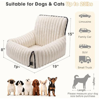 Lit de voyage multifonctionnel pour chien avec housse amovible et lavable, transporteur pour chien pour voiture avec laisse de sécurité à clipser