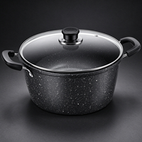 Marmite antiadhésive moderne multifonctionnelle pour soupes, bouillies et hot pot, compatible avec les cuisinières à gaz et à induction
