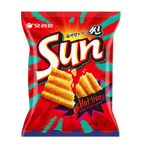 Pan Coreano Orion para Freír, Salado, Clásico, Picante y con Sabor a Ajo Francés, 70g, Caja Completa, Venta al por Mayor - Product Image 3