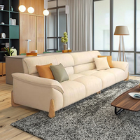 Ensemble de canapés sectionnels de luxe Geshang Modern Comfort, cuir véritable, structure en bois, rembourrage en coton, garantie de 2 ans, modèle direct d'usine