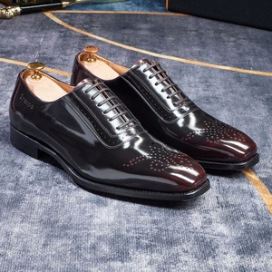 Chaussures Oxford en cuir personnalisées pour hommes, collection automne 2026, à lacets, semelle extérieure en caoutchouc, rehaussantes, pour affaires - Product Image 3