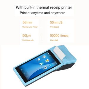 <strong>Android</strong> <strong>Handheld</strong> <strong>Pos</strong> Terminal Wifi Mobile <strong>Pos</strong> System Touch Screen With 58mm Printer Support BT NFC - Product Image 4