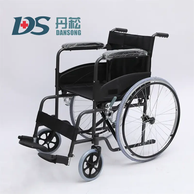 Fauteuil roulant handicapé de haute qualité avec fauteuil roulant confortable handrim en PU