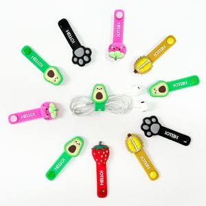 ตัวป้องกันสายเคเบิลอเนกประสงค์ลายดอกไม้ผลไม้น่ารัก2025ปกป้องคั่นชุดหูฟังที่จัดเก็บข้อมูลด้วยสาย - Product Image 1