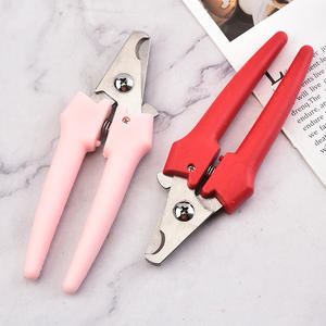 Cortauñas para mascotas de acero inoxidable, color rosa, rojo y negro, para gatos y perros, herramienta práctica para el cuidado de las uñas - Product Image 4