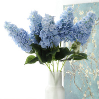 FL-427 Bunga Hydrangea Biru Sentuhan Nyata Berkualitas Terbaik, Bunga Hydrangea Buatan Lembut untuk Pernikahan, Rumah, Pesta, Kamar Tidur, Ruang Tamu