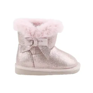 高品质顶级流行冬靴新款水晶闪亮儿童雪地靴童鞋女童