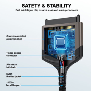<b>Usb</b> 3.0 To Sata Data Cable For 2.5 Inch Hdd Ssd <b>Adapter</b> Aluminum Alloy Easy Drive Cable With Copper Wire - Product Image 4