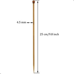6 Pcs 4.5mm Wooden Knitting Needle Straight Single Pointed US Size 7 for DIY Yarn Craft Set,<b>Socks</b>, Sweater, Nice Gift for Women - Product Image 2