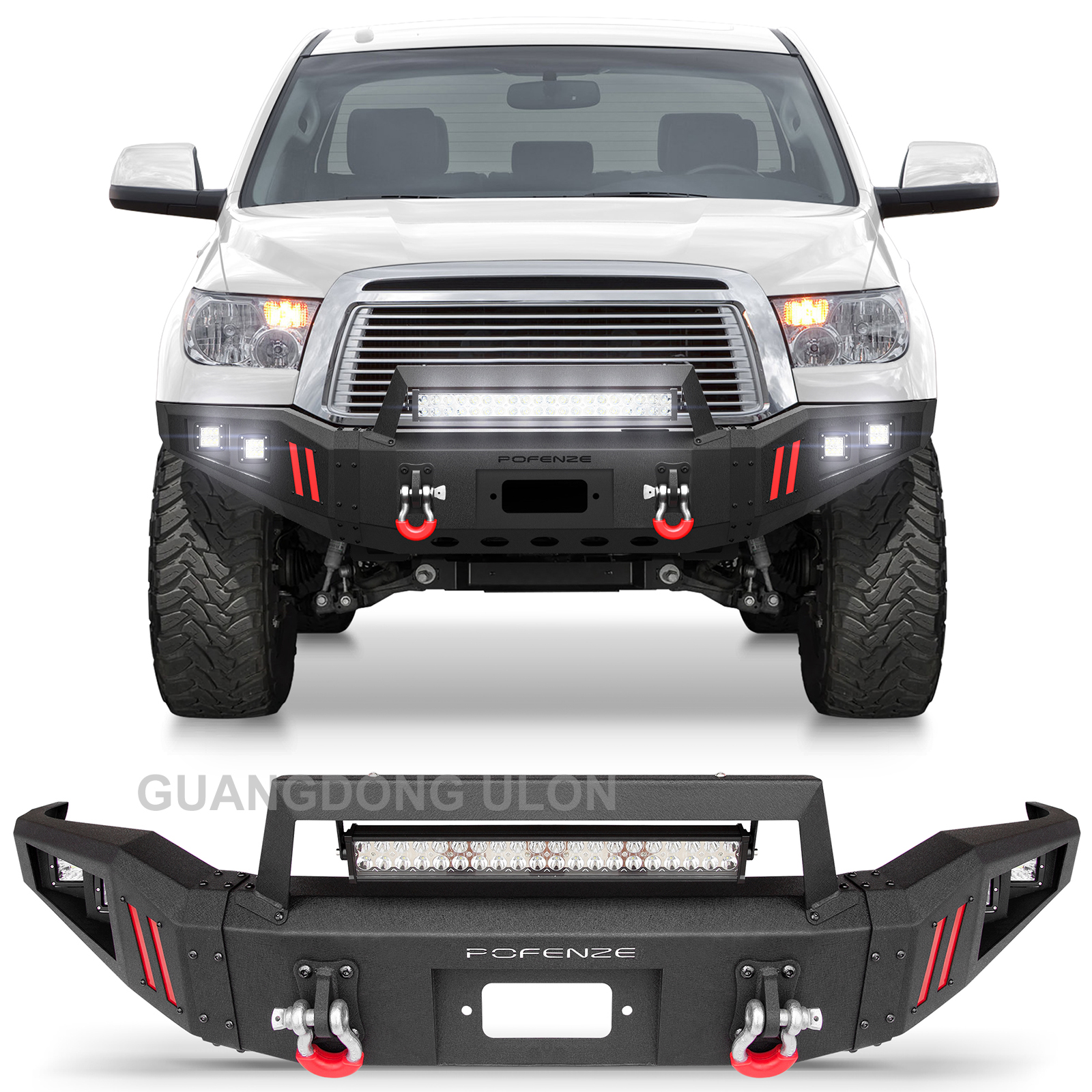 Fabrik preis Offroad-Zubehör 4x4 LKW Stahl Karosserie teile Front winde Stoßstange Aftermarket Body Kit für Toyota Tundra 2007-2013