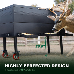 Jh-Mech đứng miễn phí Hươu ăn Thùng xách tay trọng lực Hươu trung chuyển nhiệm vụ nặng nề săn bắn kim loại 55 gallon Hươu trung chuyển - Product Image 2