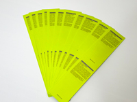 Étiquettes pliantes doubles multicouches personnalisées en usine Autocollants de livret pliés multicouches Étiquettes autocollantes à peler et à révéler