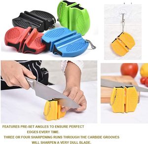 Aiguiseur de couteaux portable coloré pour l'extérieur, mini aiguiseur de couteaux de cuisine, mini aiguiseur de couteaux porte-clés - Product Image 5