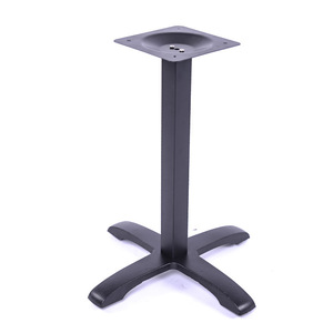 Base de Mesa Metálica en Forma de Cruz Negra 520x520xH720mm, Mueble de Restaurante Resistente, Diseño Industrial, Apariencia Moderna - Product Image 2